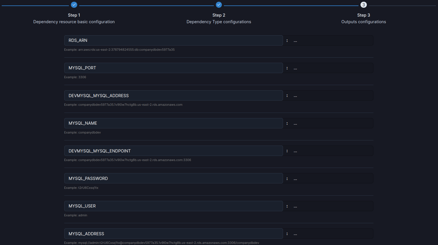 mysql-create-outputs