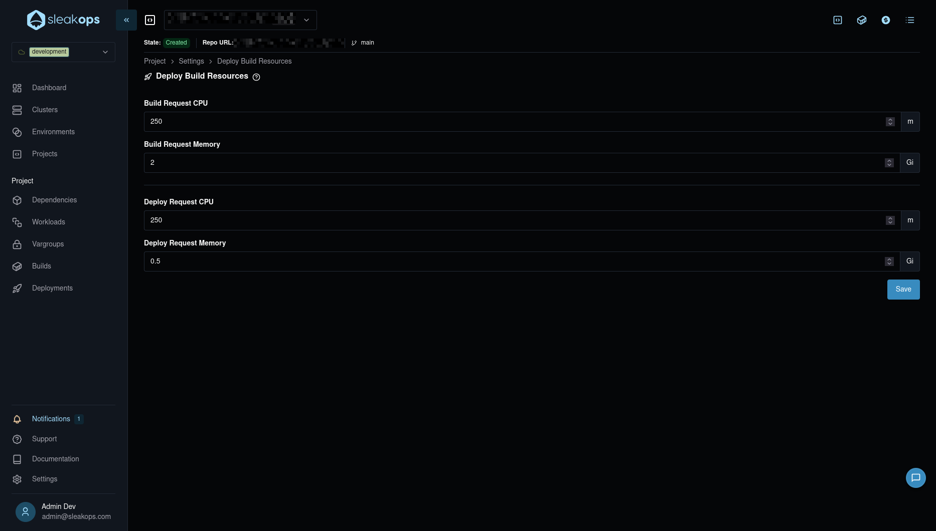 dockerfile settings page