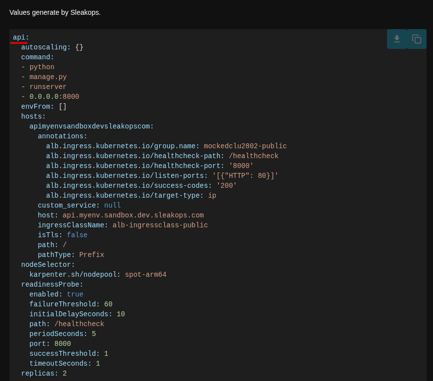 API WebService default values