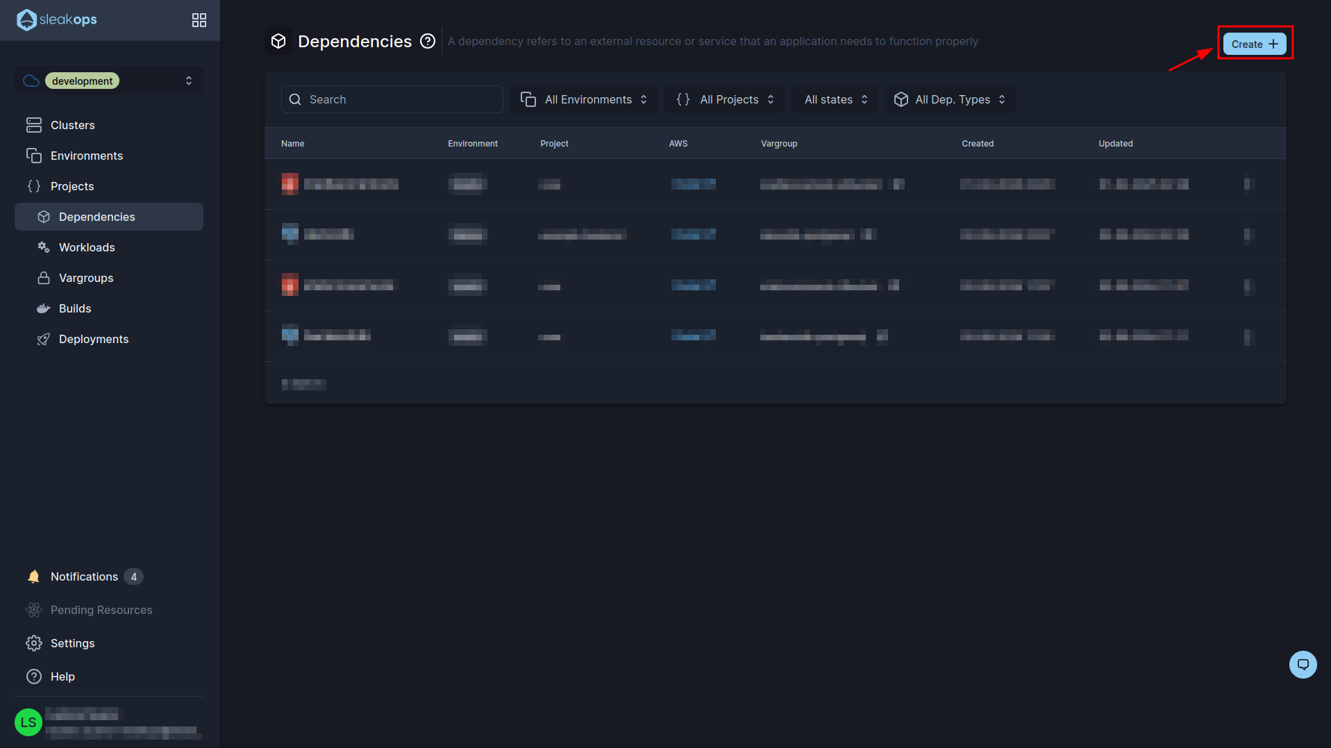 click-create-dependencies-reference
