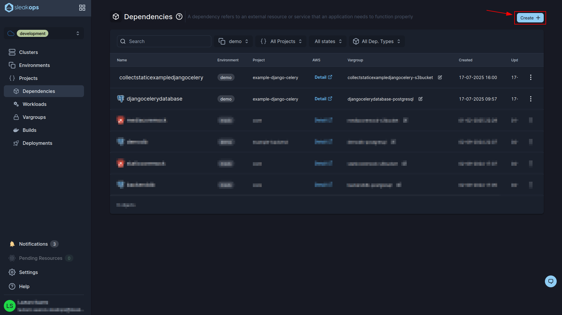 click-create-rabbitmq-dependencies-reference